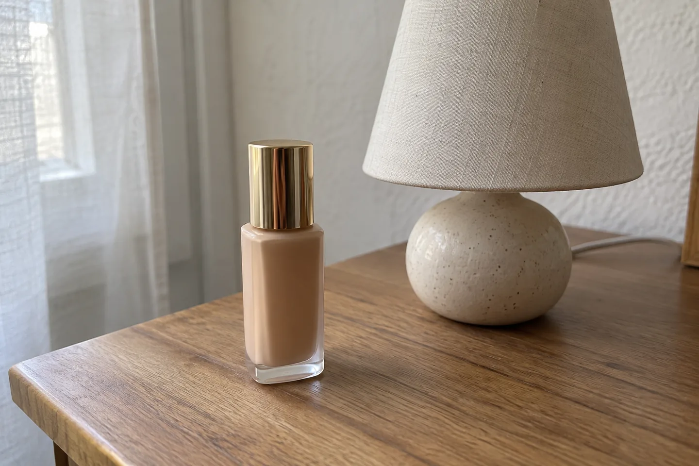 Deux éclairages autour d’un même poste de maquillage.