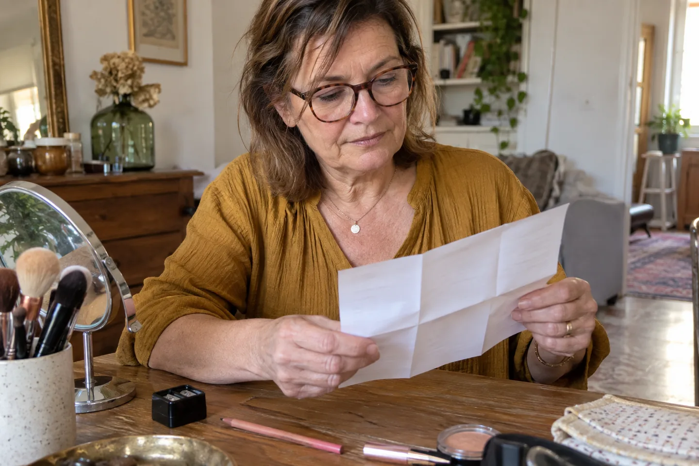Le matériel reste posé pendant la recherche de sa notice.